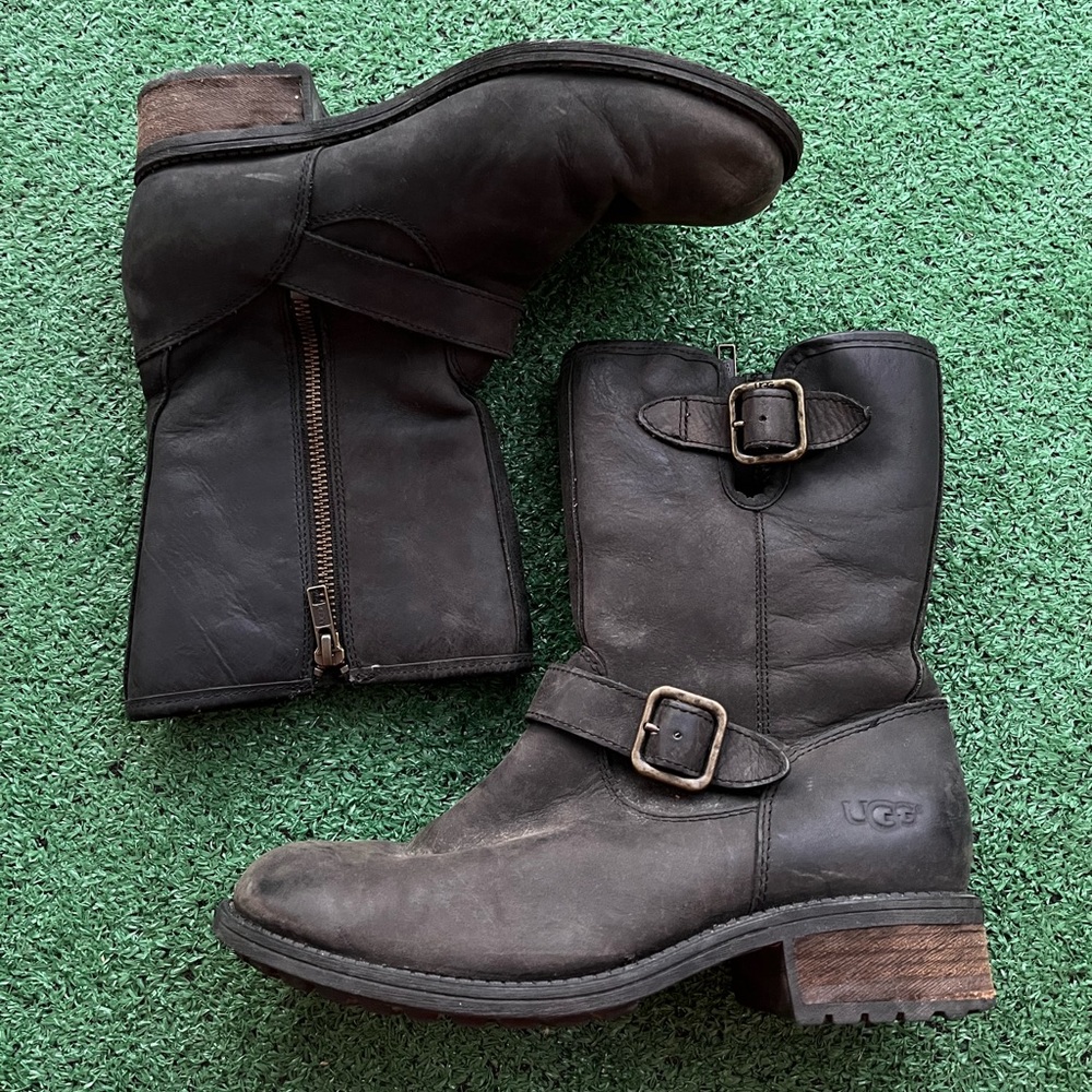 UGG Women's Black Leather Boots